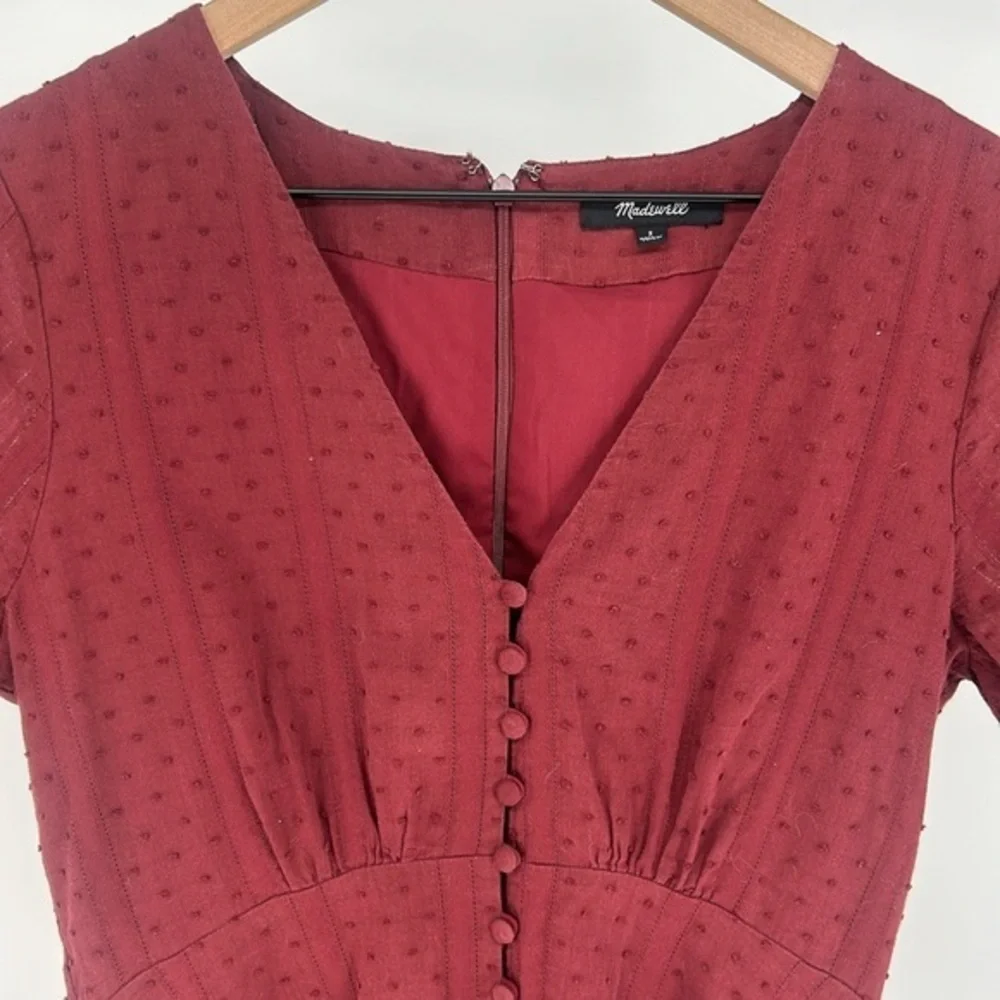 Madewell Burgundy Mini Dress - Picture 6 of 12